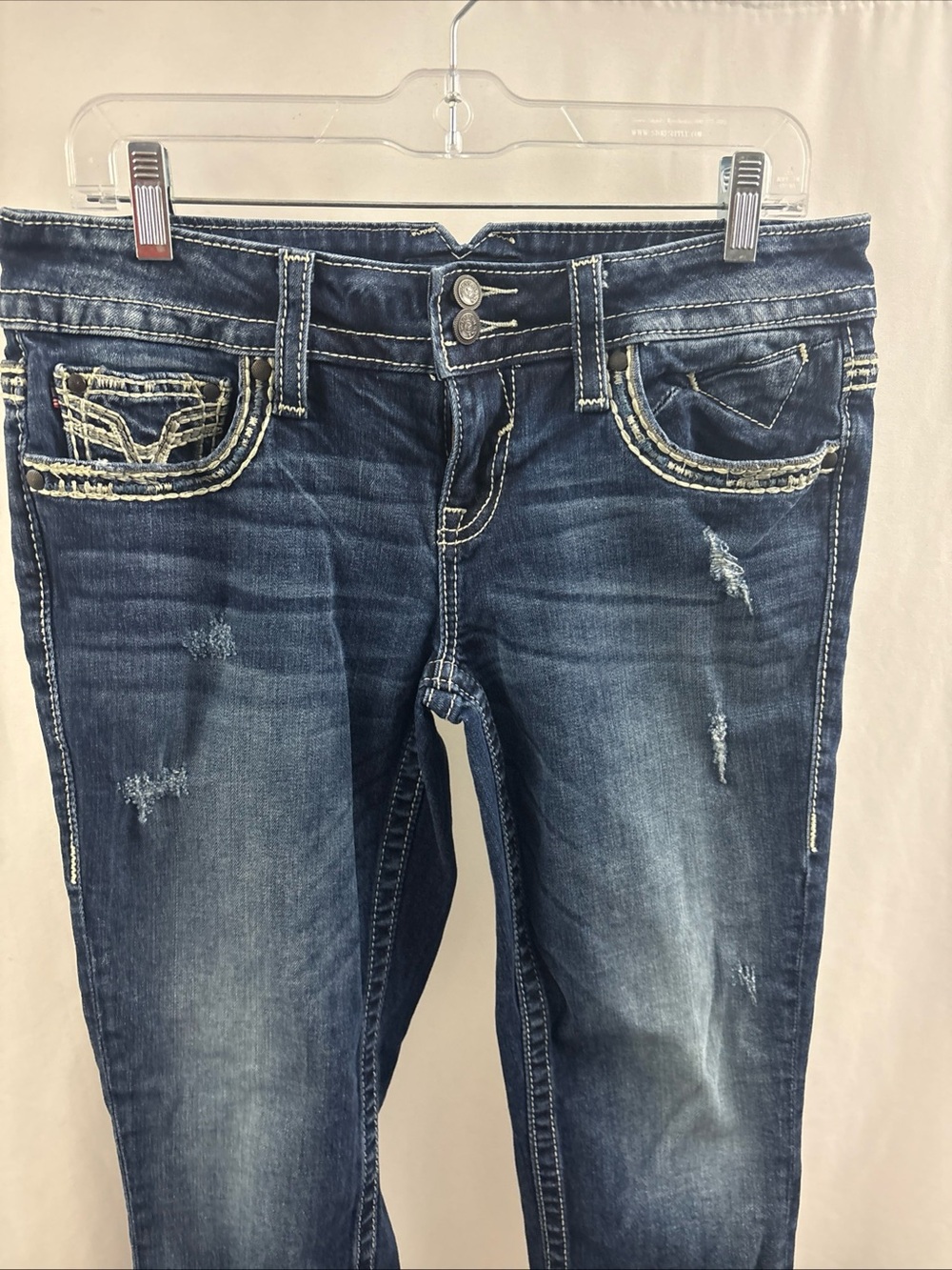 Vigoss The Dublin Capri Women’s Size 7/8 Length 23 Distressed Jeans - Picture 3 of 10